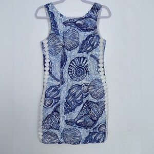 Lilly Pulitzer Blue and White Patterned Dress